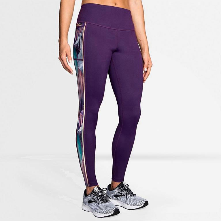 Brooks Greenlight Running Leggings Dame Tilbud - Lilla - Norge (FHC063548)